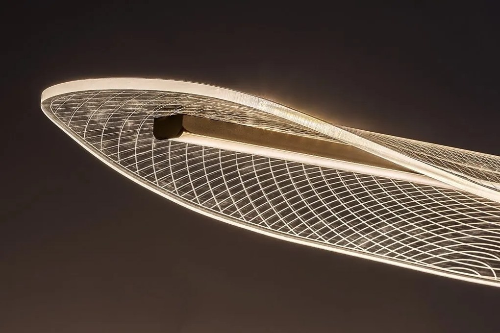 Lustra LED suspendata din metal auriu Zofrael L-94cm