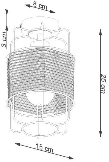 Plafonieră Sollux SL.1299 GIZUR 1xE27/15W/230V