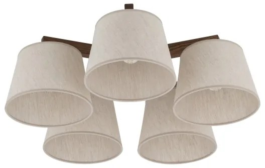 Brilagi - Lustră de tavan aplicată LATTE, 5x E27/15W/230V, pin/crem