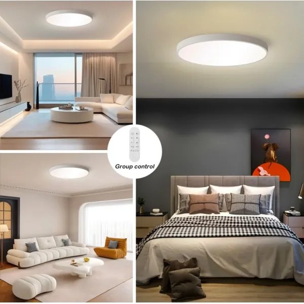 Plafonieră LED dimabilă Immax NEO 07253L SEMPLICI 60W/230V Wi-Fi Tuya alb + telecomandă