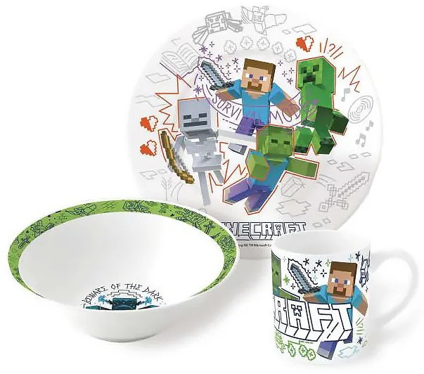 Minecraft Explore More set de veselă din porțelan în cutie cadou