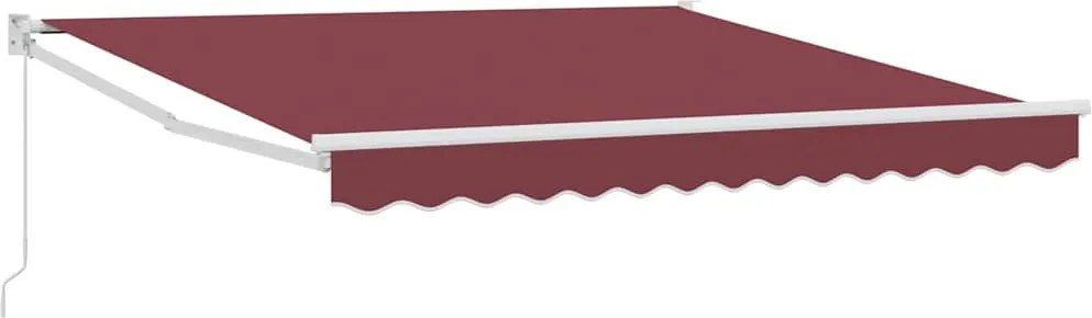 vidaXL Copertina retractabilă manual, vișiniu, 300x250 cm