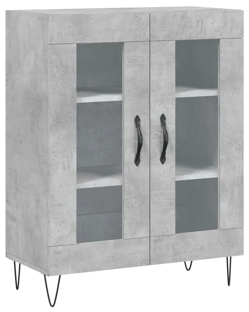 vidaXL Dulap, gri beton, 69,5x34x90 cm, lemn compozit