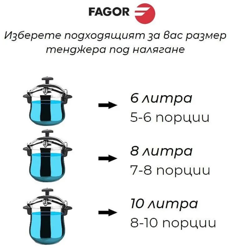 Oala sub presiune Fagor Clasica 100602647, 6 L, 55 kPa, 3 sisteme de siguranta, Otel 18/10, Argintiu