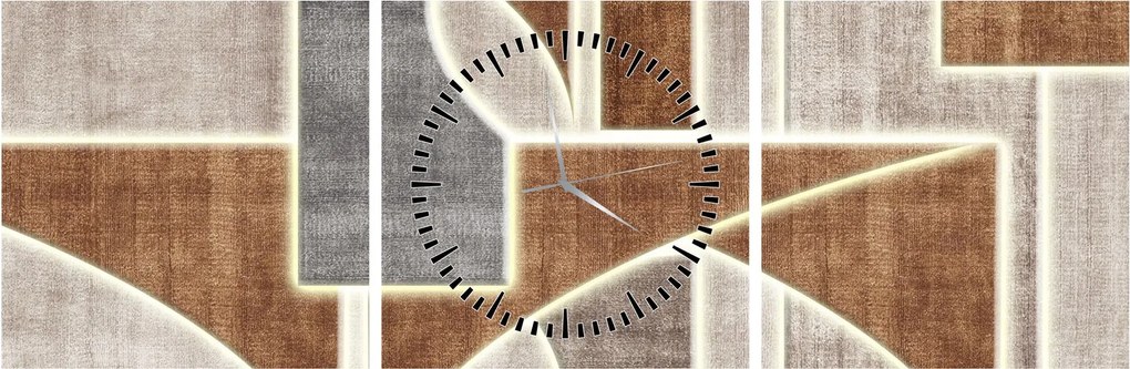 Tablou - Forme (cu ceas) (90x30 cm)