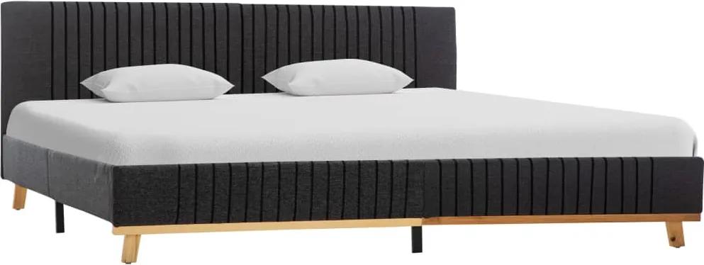 Cadru de pat, gri inchis, 180 x 200 cm, material textil