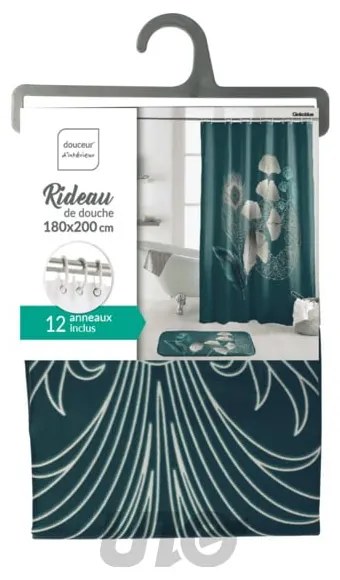 Perdea de duș 180x200 cm Ginkoblue – douceur d'intérieur