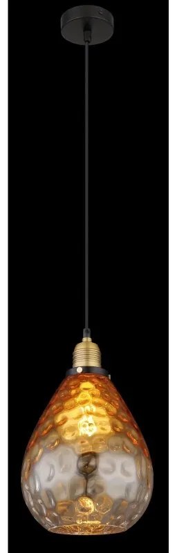 Pendul design decorativ SALVY D-21cm negru/chihlimbar