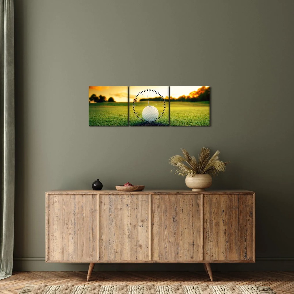 Tablou - Golf (cu ceas) (90x30 cm)