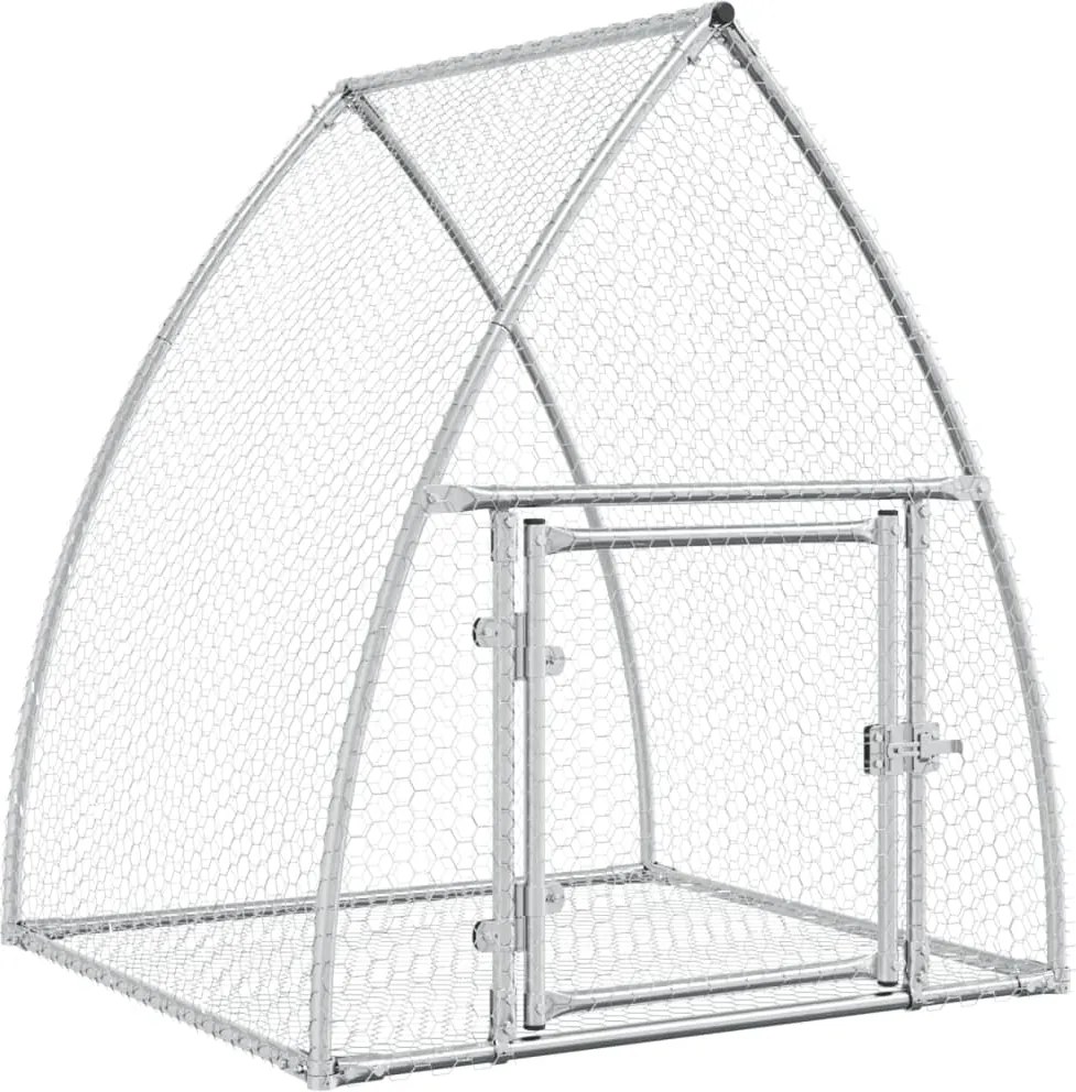vidaXL Cușcă de iepuri, argintiu, 105x100x120 cm, oțel galvanizat