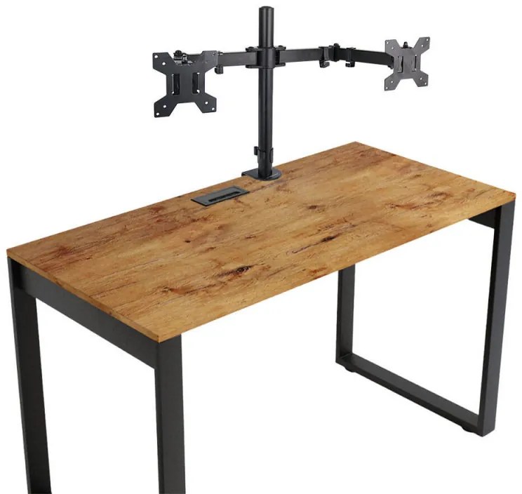 Resigilat: Suport monitor Esperanza ERW018, 2 monitoare, 10"-27", VESA 75/100 mm, Pana 8 kg per brat, Negru