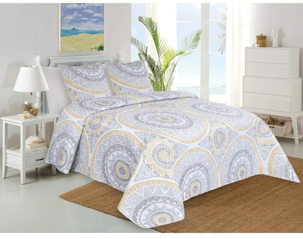 Cuvertură și 2 fețe de pernă My House Mandala, 220 x 240 cm