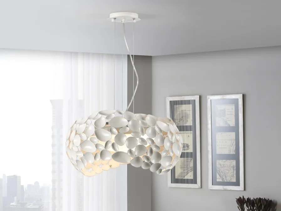 Lustra moderna design elegant 47cm Narisa alba SV-266290