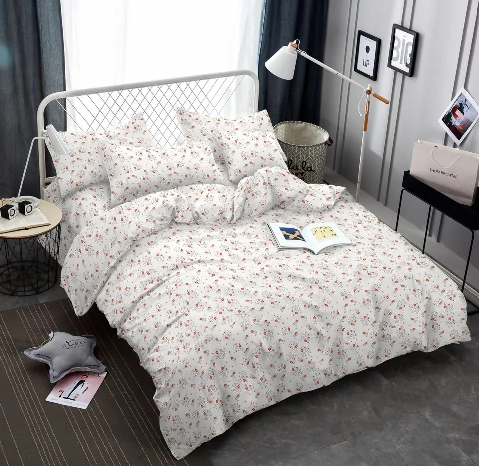 Lenjerie de microfibra FLORINE crem Dimensiune lenjerie de pat: 70 x 80 cm | 140 x 200 cm