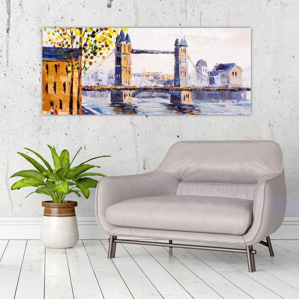 Tablou - Pictură oraș (120x50 cm)