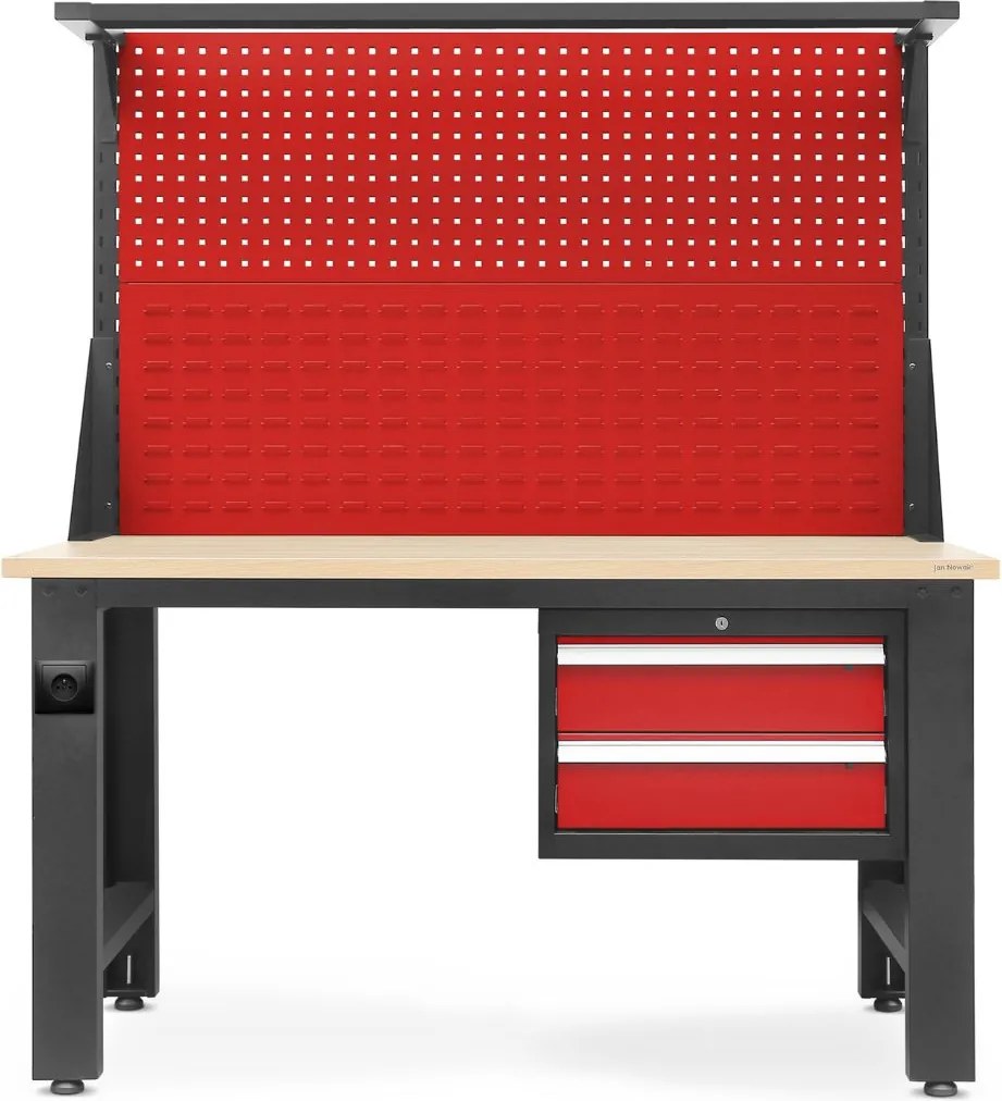 Banc de lucru Logan antracit-roșu