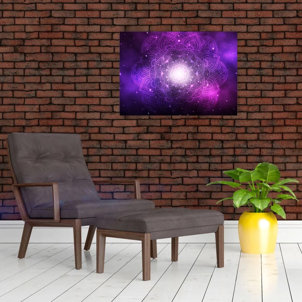 Tablou abstracției violete (70x50 cm)