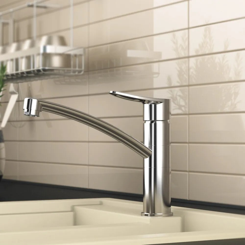 Baterie bucatarie monocomanda Rubineta Static finisaj crom lucios