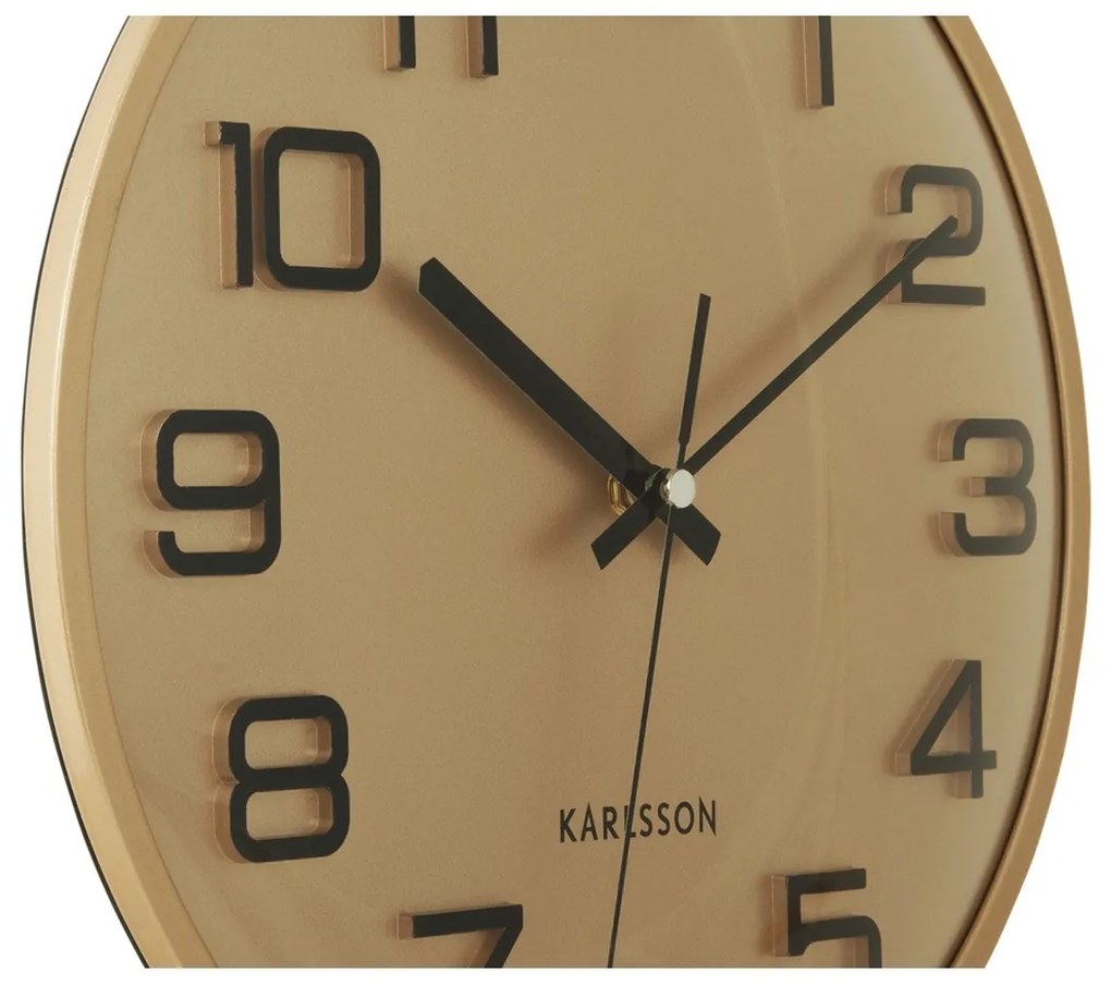 Karlsson 6022GD ceas de perete design auriu, diametru 30 cm