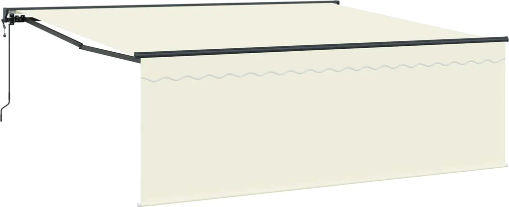 vidaXL Copertină Crem 350 x 250 x 165 cm Poliester și Aluminiu