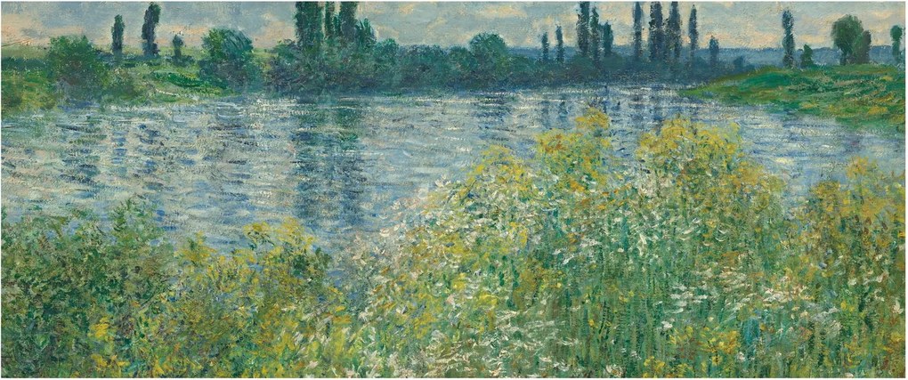 Tablou - Claude Monet, Banks of the Seine, reproducere (120x50 cm)