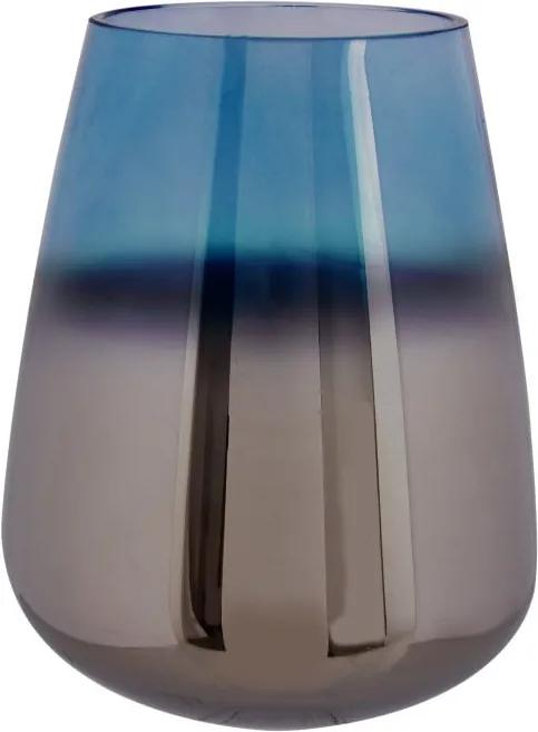Vază din sticlă PT LIVING Oiled, înălțime 23 cm, albastru