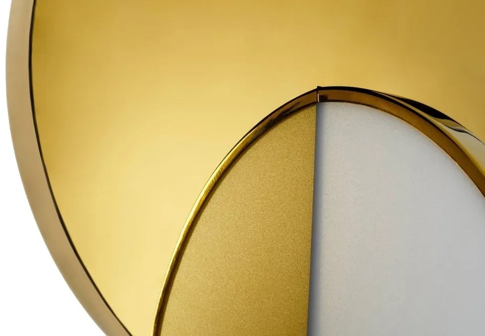 Lustra suspendata LED design decorativ Disc auriu