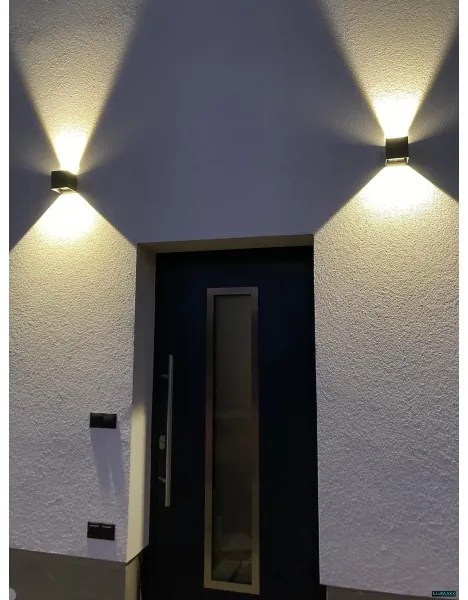 Aplică LED de exterior 2xLED/3W/230V IP54 antracit