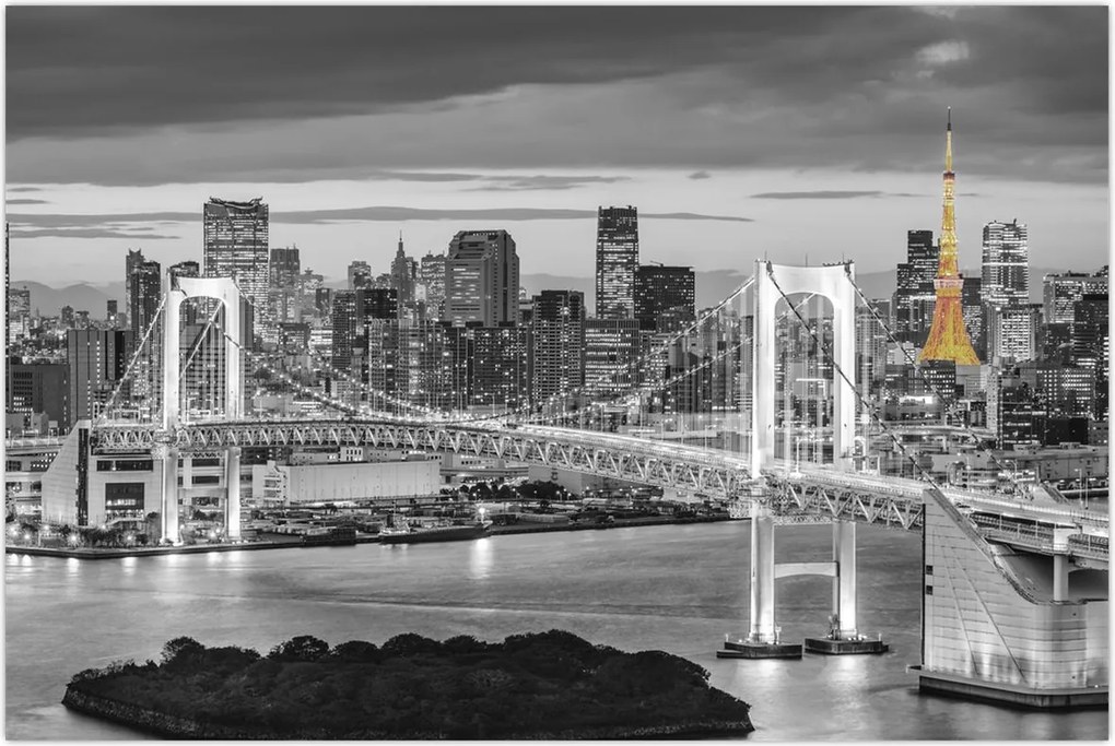 Tablou - Orașul mare cu turnul galben (90x60 cm)