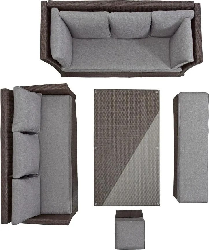 Set mobilier de grădină Avenberg CORSICA, maro/gri