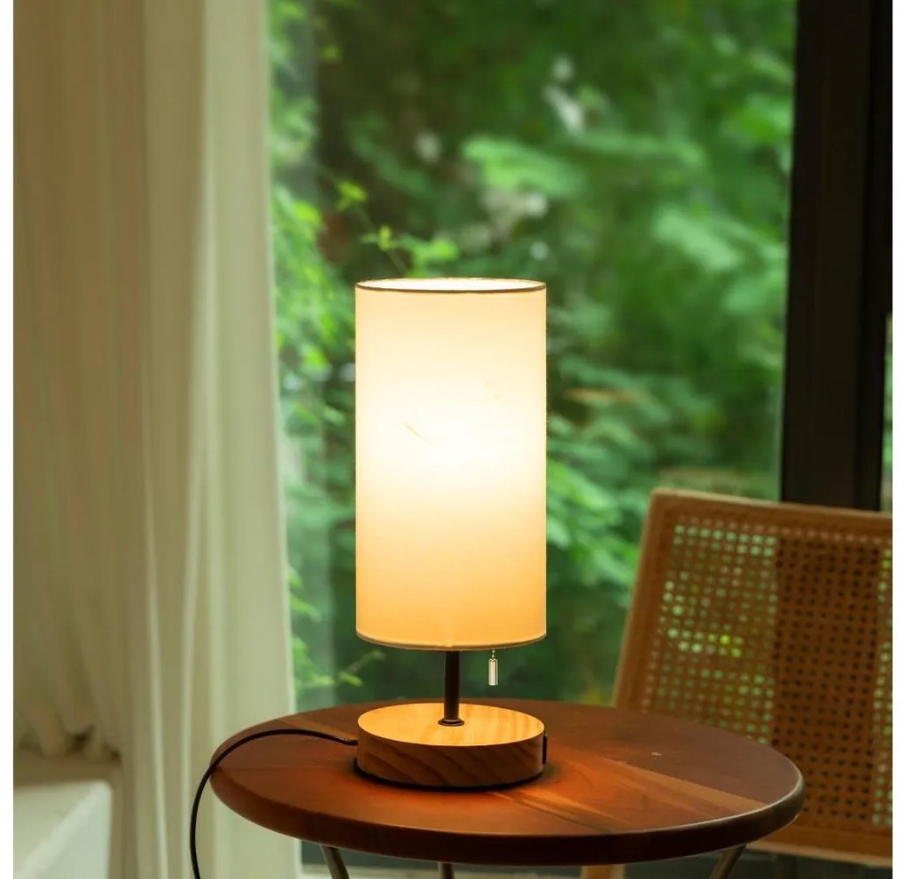 Lampă de masă cu USB Aigostar 1xE27/40W/230V bej