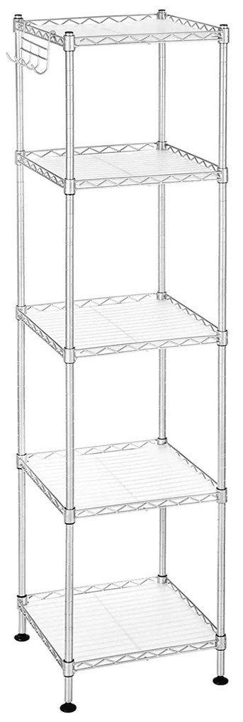Raft, suport metalic de depozitare extensibil, argintiu | SONGMICS