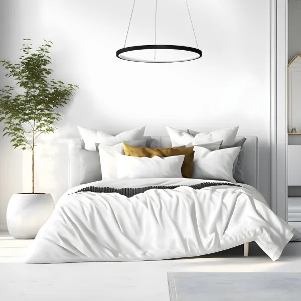 Lustră LED pe cablu HOOP LED/27W/230V d. 50 cm 4000K negru