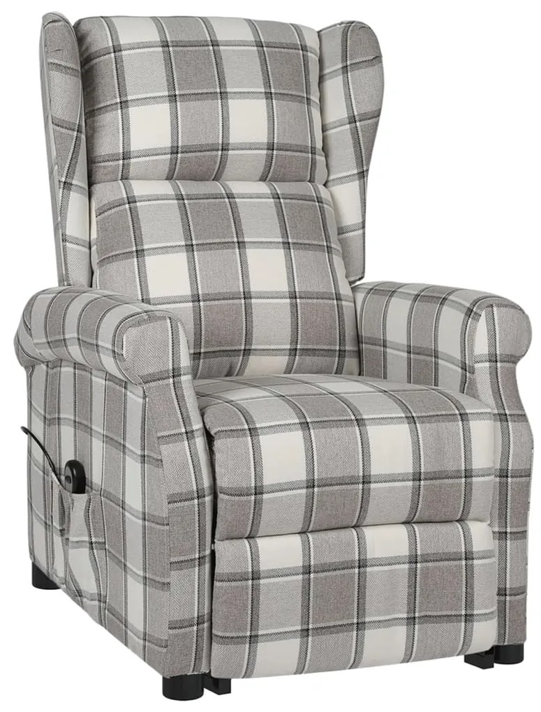 329474 vidaXL Fotoliu cu ridicare, gri, textil