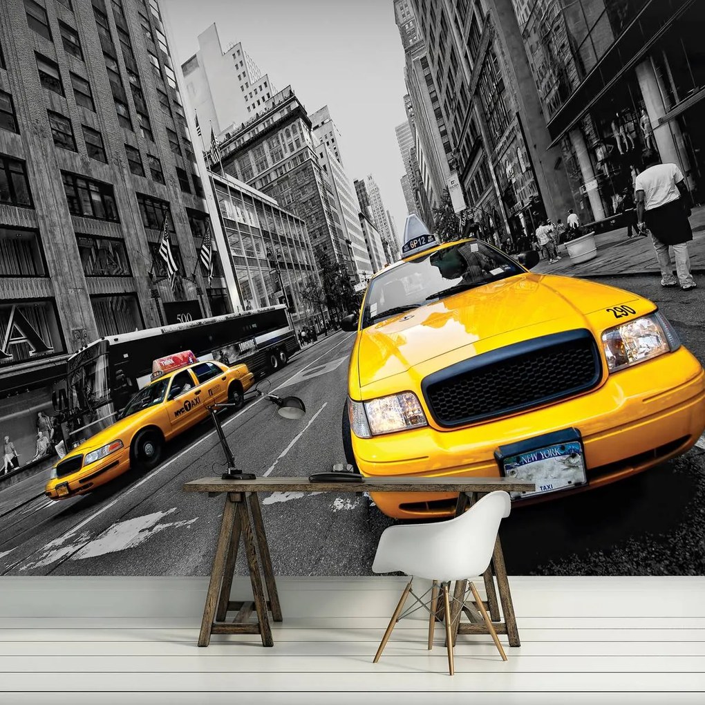 Fototapet - Taxiu galben (254x184 cm)