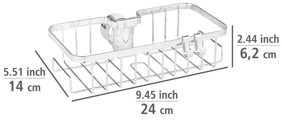 Raft pentru baie argintiu autoadeziv din oțel inoxidabil Floresta – Wenko