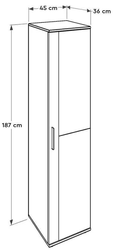 Pantofar Adore Porto, usa reversibila cu oglinda, 10 rafturi, capacitate 20 perechi incaltaminte, 45 x 187 x 36 cm