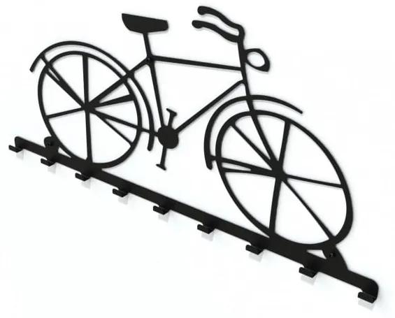 Cuier Metalic Bicicleta, Negru, 40 x 60 x 3 Cm