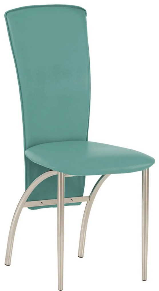Scaun bucatarie AMELY, Turcoaz, piele ecologica