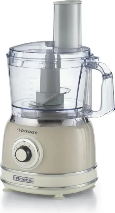 Robot de bucatarie Ariete Vintage 1781/03, 1000 W, 2,1 L, 2 viteze, Functie puls, Bej