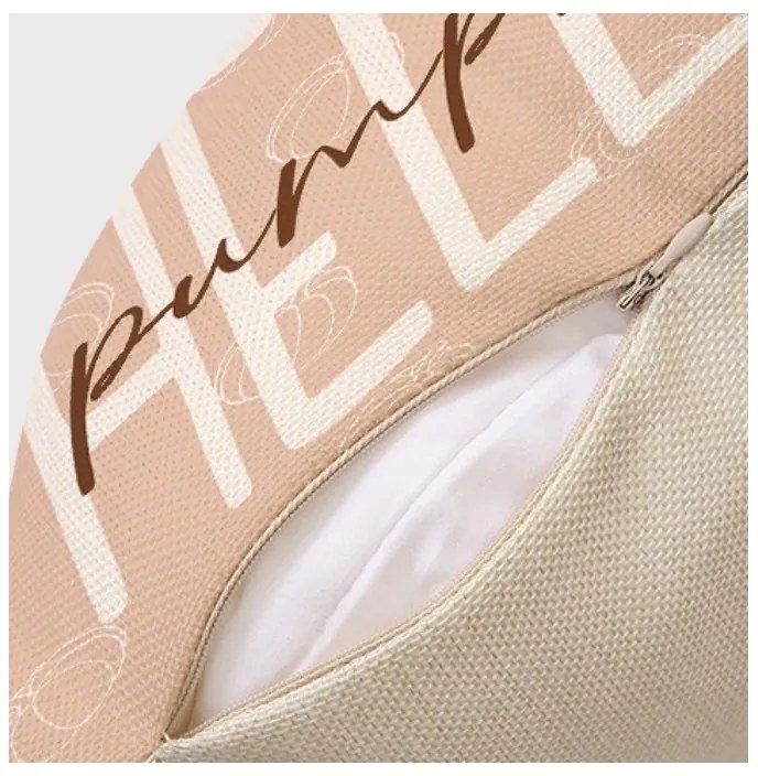 Husa pentru perna BLOSSOM FALL 45x45 cm, crem