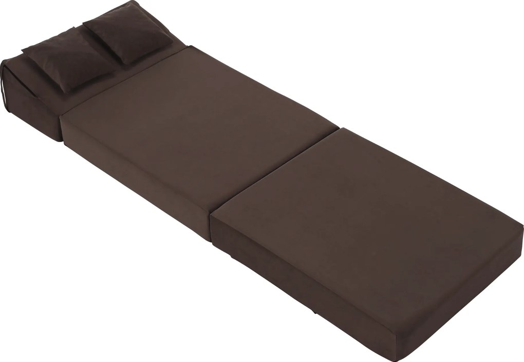 Saltea pliabilă/fotoliu extensibil, 2 in 1, maro Taupe, PELOS