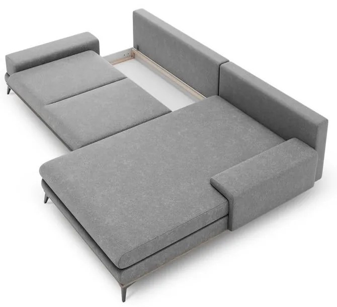 Colțar extensibil cu șezlong pe partea dreaptă Windsor &amp; Co Sofas Planet, gri