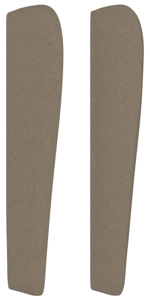 Tablie de pat cu aripioare gri taupe 147x23x118 128 cm textil 1, Gri taupe, 147 x 23 x 118 128 cm