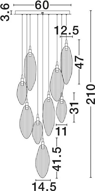 Lustra LED suspendata design decorativ SERIQ D-60cm