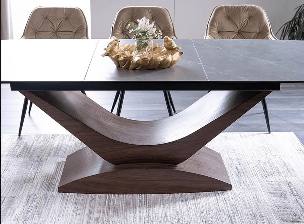 Masa extensibila Dolce Ceramic gri ITALY GREY/nuc L180-240 cm