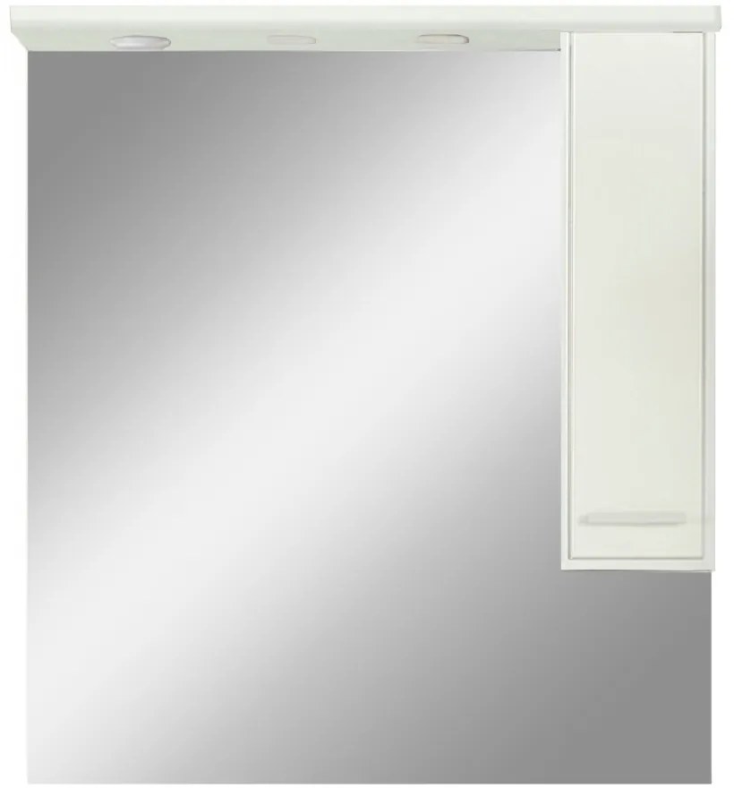 Dulap suspendat cu oglindă Nerva 85 cm, alb