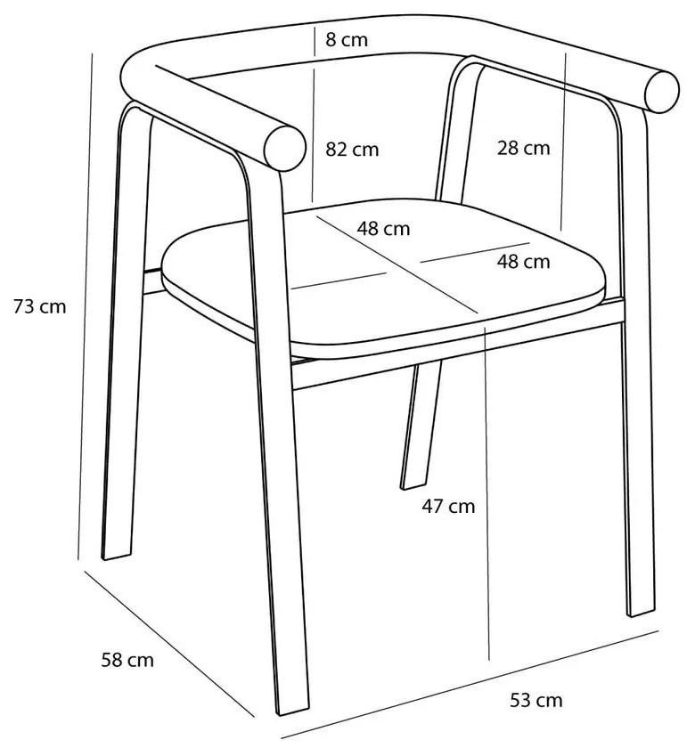 Set de scaune de sufragerie bej cu cotiere 2 buc. tapițat Ecto – Hübsch