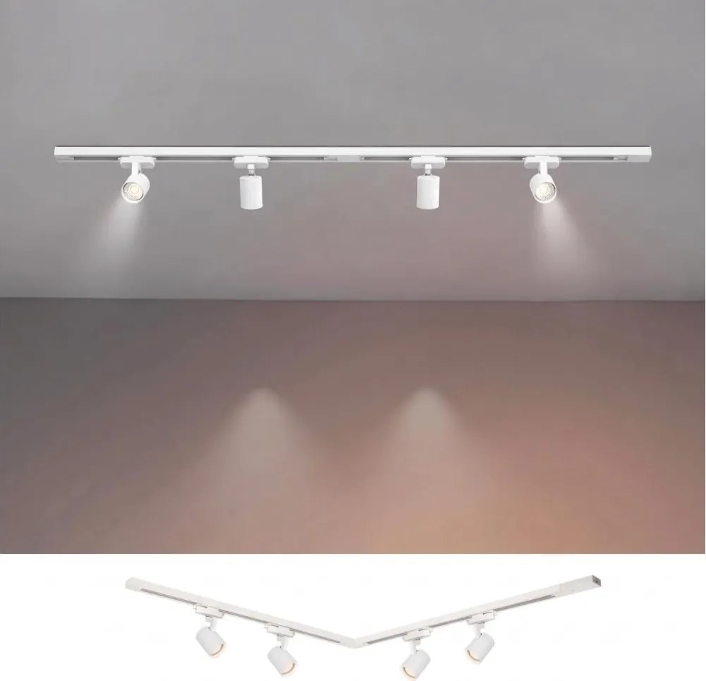 BRILAGI - Lampă spot pe șină HUSKY 4xGU10/10W/230V 150 cm alb