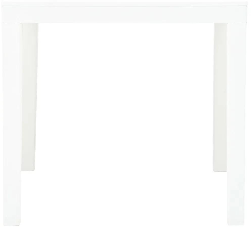 48783 vidaXL Masă de grădină, alb, 78 x 78 x 72 cm, plastic